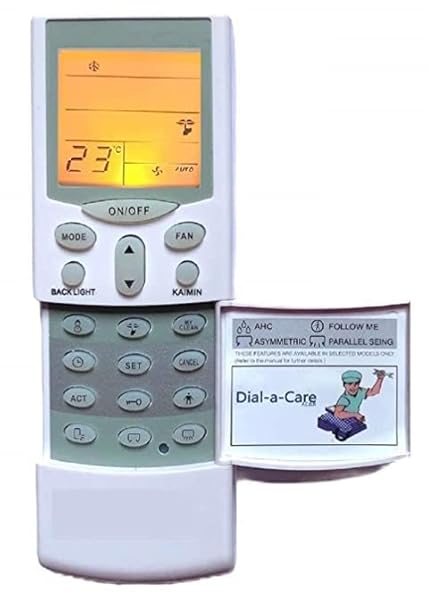 Alam Am Ac Remote Compatible for Hitachi Split AC Remote with Backlight & Remote Stand (Hitachi 1.5 Ton AC Remote Original AC-68A) Visit the Woniry Store