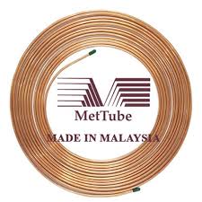SMC Met Tube Met Tube Round Soft Copper Tube, 13.5mtr (45 ft), Outer Dia 1/2 inch, Wall Thickness 25 swg, Seamless Hollow Pipe Coil for Air Conditioners, Refrigeration, Plumbing Systems and DIY Projects