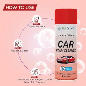 SMC AC & Car Cleaning Foam Combo - Removes Dirt, Grime & Odors | 500ml Each | Pleasant Fragrance | Clean Double Duty: AC & Car | Multi-Surface Foam Cleaner | Powerful Cleaning for ACs & Cars