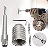 SMC Digital Craft 80mm Air Conditioner Punch Reamer SDS Plus Shank Hole Saw Cutter Concrete Cement Stone Wall Hollow Drill Bit with Wrench New