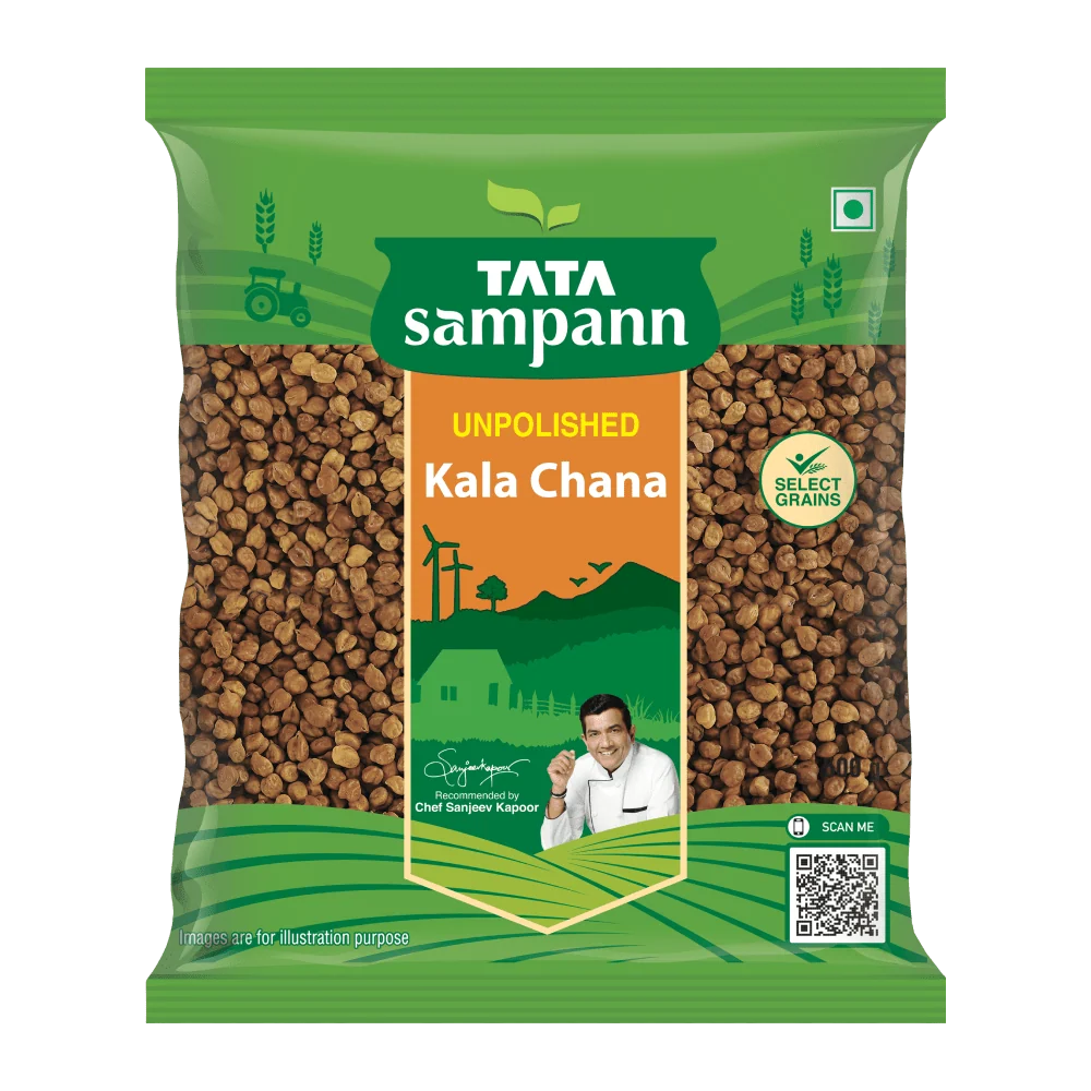Tata Sampann Unpolished Kala Chana (Black, Brown) (500 g)