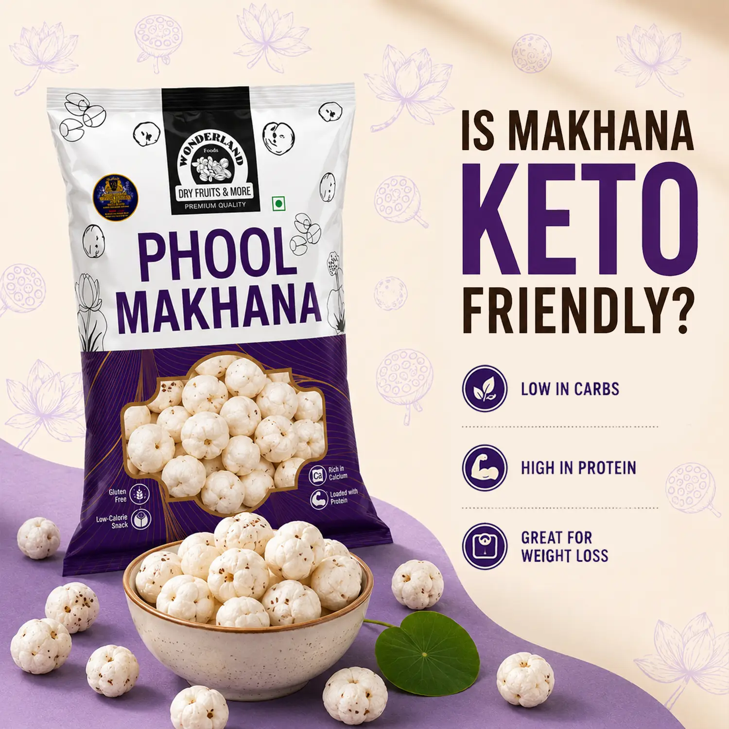 Wonderland Foods Vrat Phool Makhana 100 g