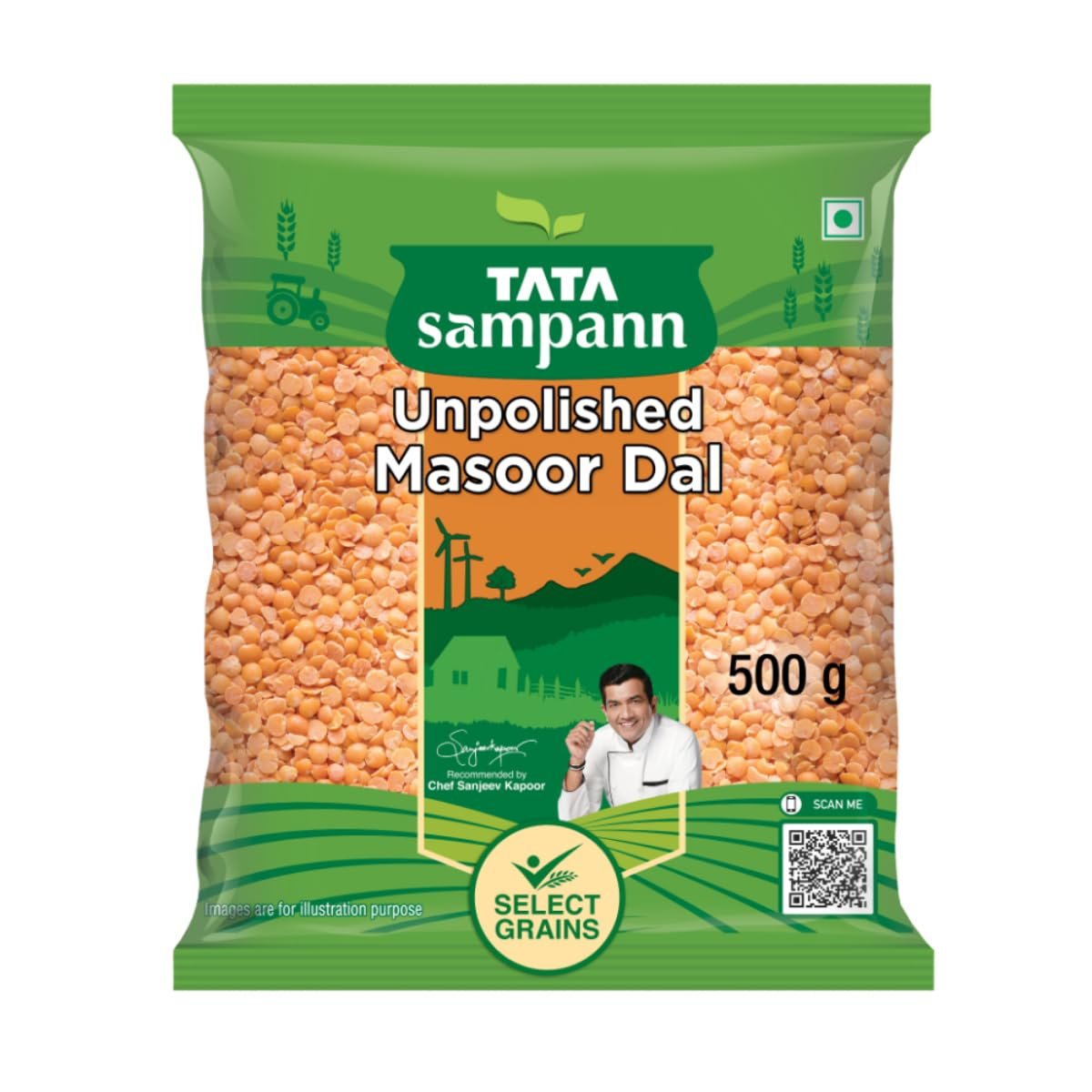 Tata Sampann Unpolished Masoor Dal (500 g)