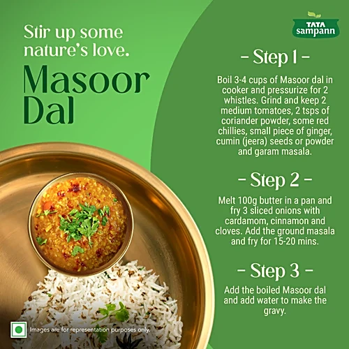 Tata Sampann Unpolished Black Masoor Dal 1 Kg