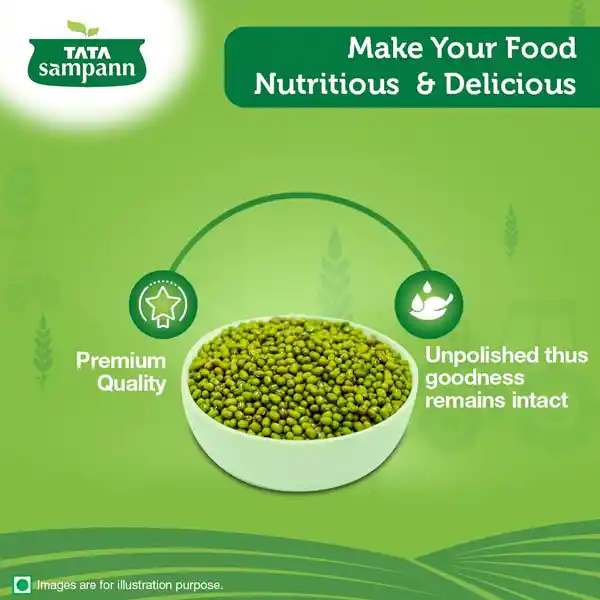 Tata Sampann Unpolished Green Moong (Sabut) Whole 500 g