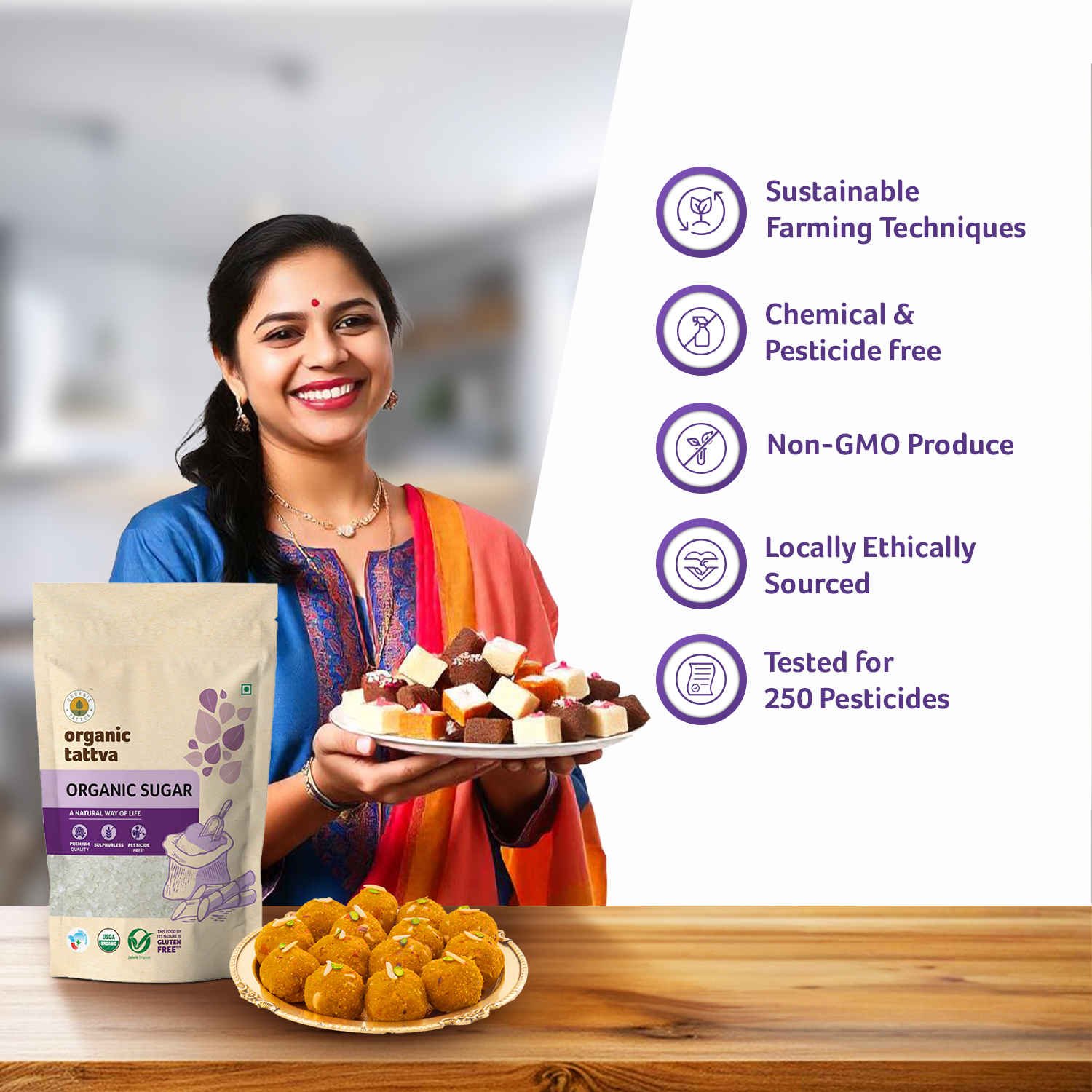 Organic Tattva Organic Sugar 500 g