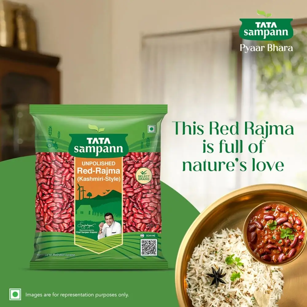 Tata Sampann Unpolished Red Rajma Kashmiri Style (500 g)
