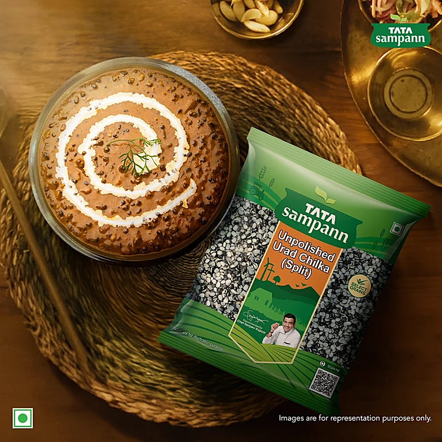 Tata Sampann Unpolished Urad Dal (Chilka) - Split (500g)
